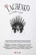 Cartel da xira de Tachenko en electroacústico. Este Dom 16 Feb en Bueu.