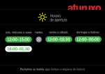 Novos horarios de apertura para os próximos días.